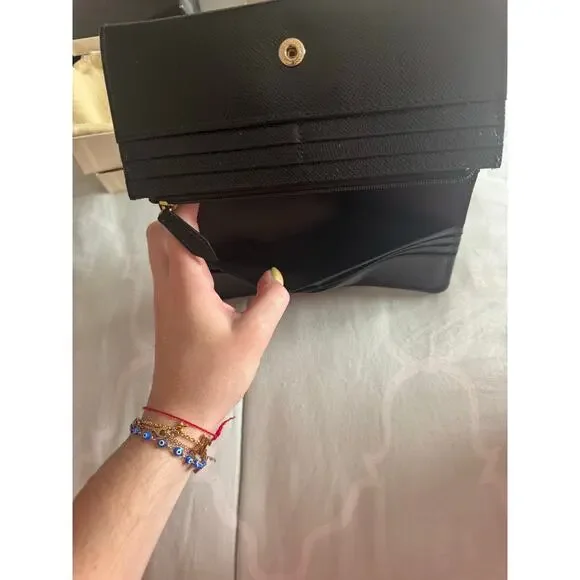 Burberry Long Black Continental Wallet
